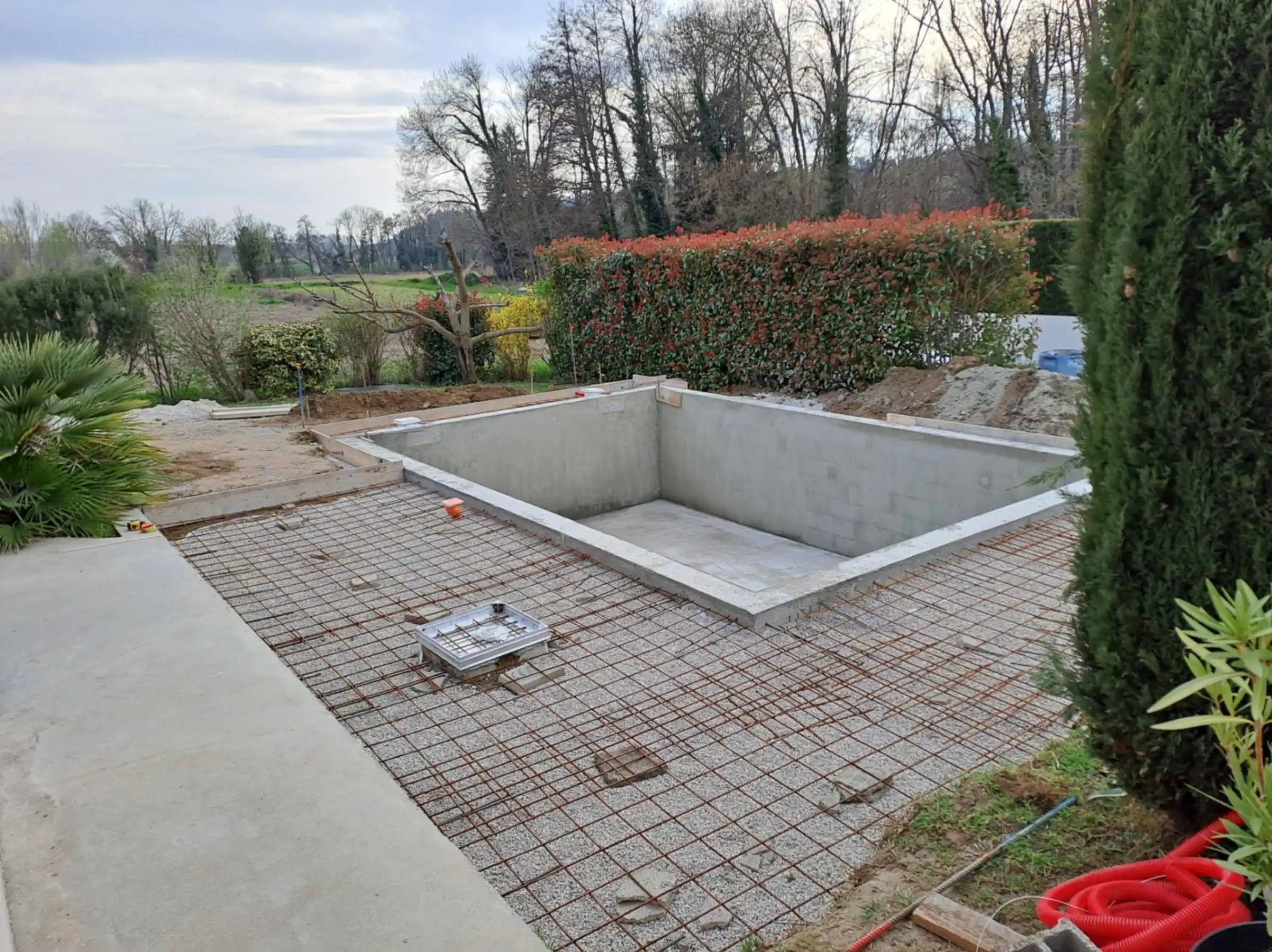 Piscine en construction à Mercurol-Veaunes